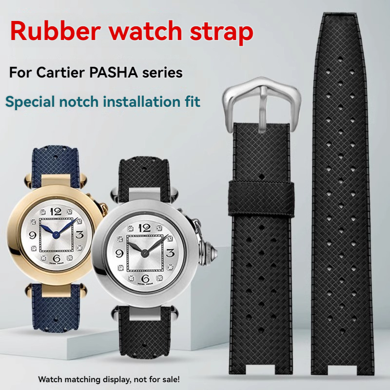 Cartier Watch Tank - 남성용 고무 시계 스트랩, 까르띠에 파샤